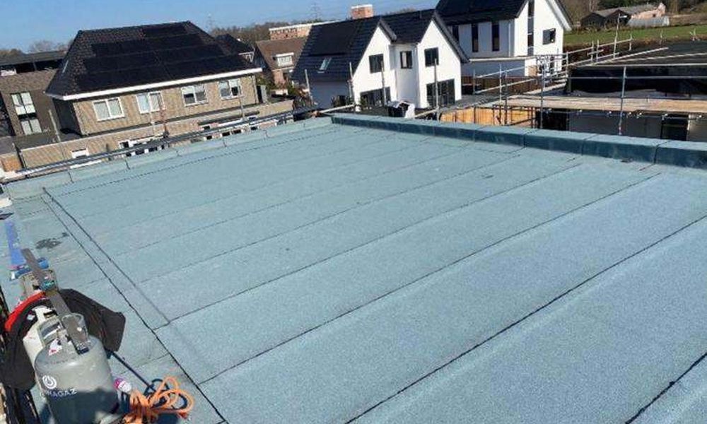 Geheel nieuw plat dak aangelegd